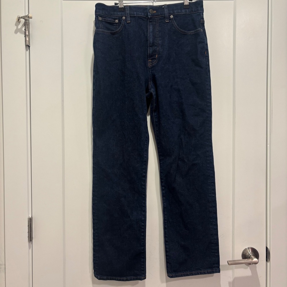 Madewell 90s Straight Leg Jeans Dark Wash Denim Size 30 High Rise